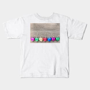 Coloured Hearts Kids T-Shirt